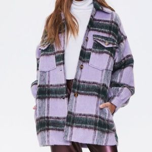Forever 21 lavender plaid jacket